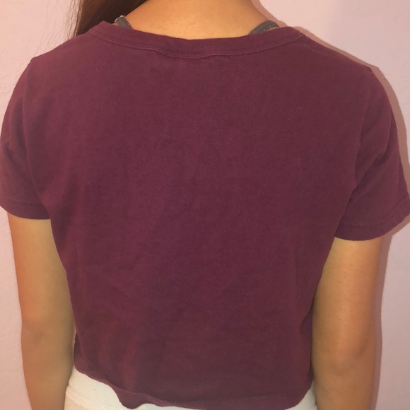 maroon champion cropped tee - Picture 2 of 2